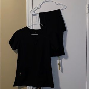 Wonder Wink 4-stretch scrubs- black set